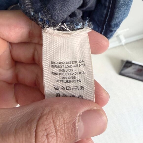 Free People Lou Imperial Blue Denim Long Sleeve Jumpsuit Coveralls 6 - Picture 6 of 6